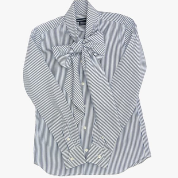 Ralph Lauren Striped Button Down with Bow Accent - Picture 4 of 9